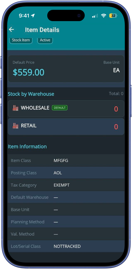 Acumatica Inventory Scanner